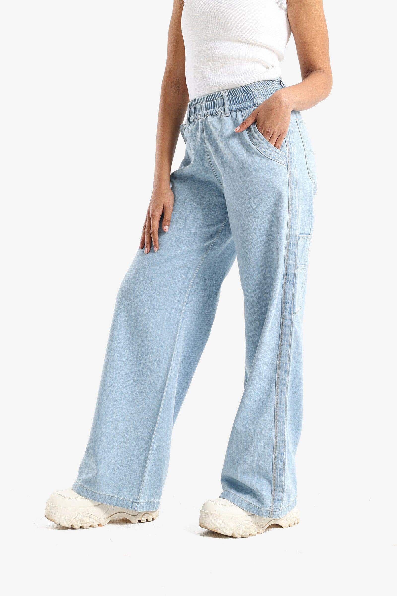 Blue Wide Leg Jeans - Carina - ÙƒØ§Ø±ÙŠÙ†Ø§