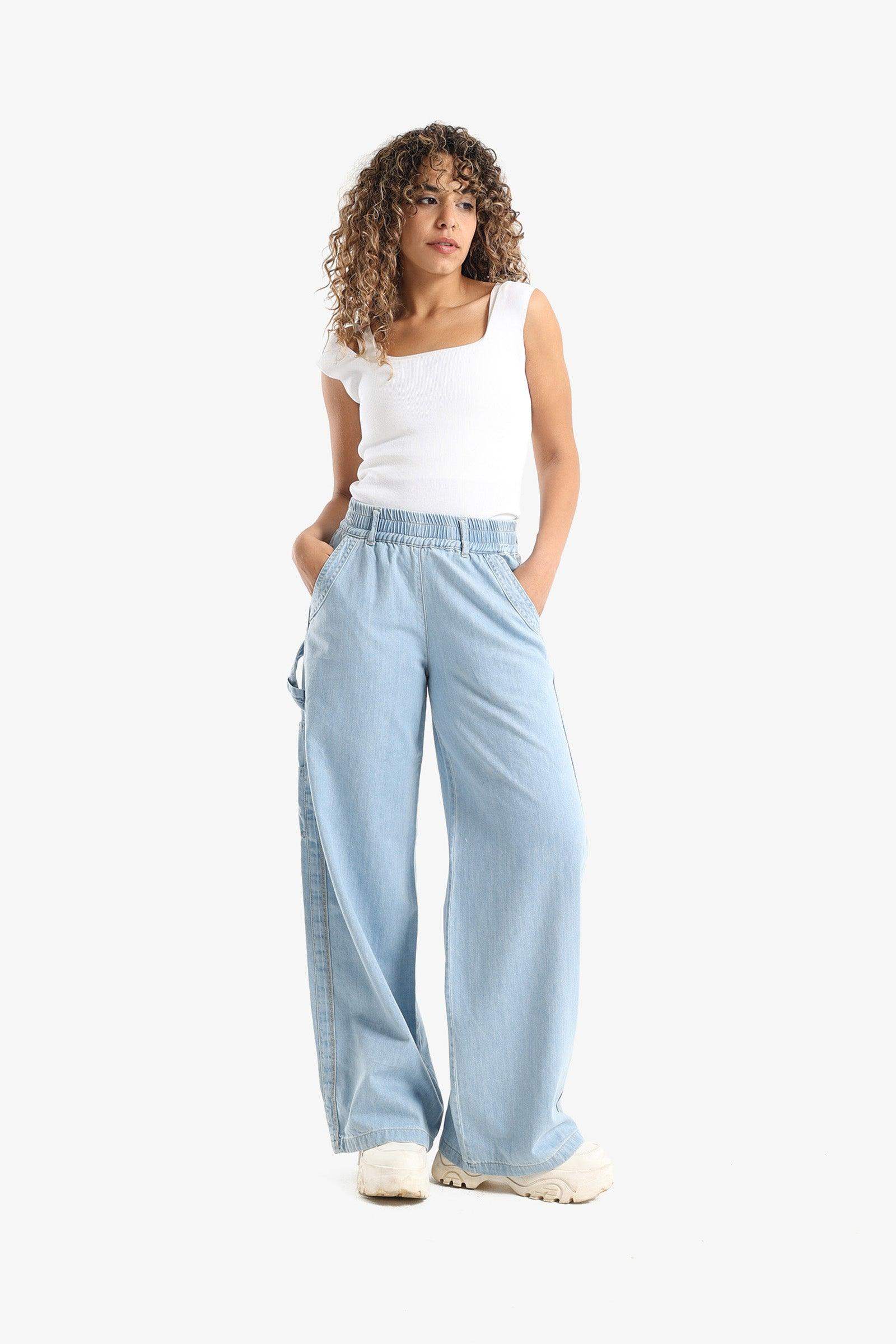 Blue Wide Leg Jeans - Carina - ÙƒØ§Ø±ÙŠÙ†Ø§