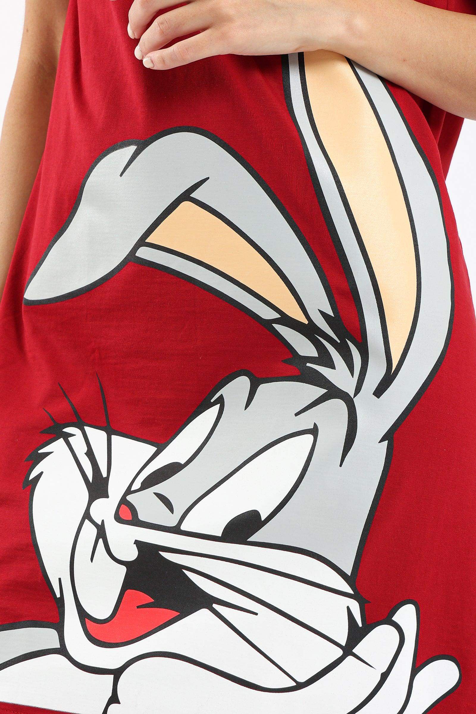 Bugs Bunny Printed Nightgown - Carina - ÙƒØ§Ø±ÙŠÙ†Ø§