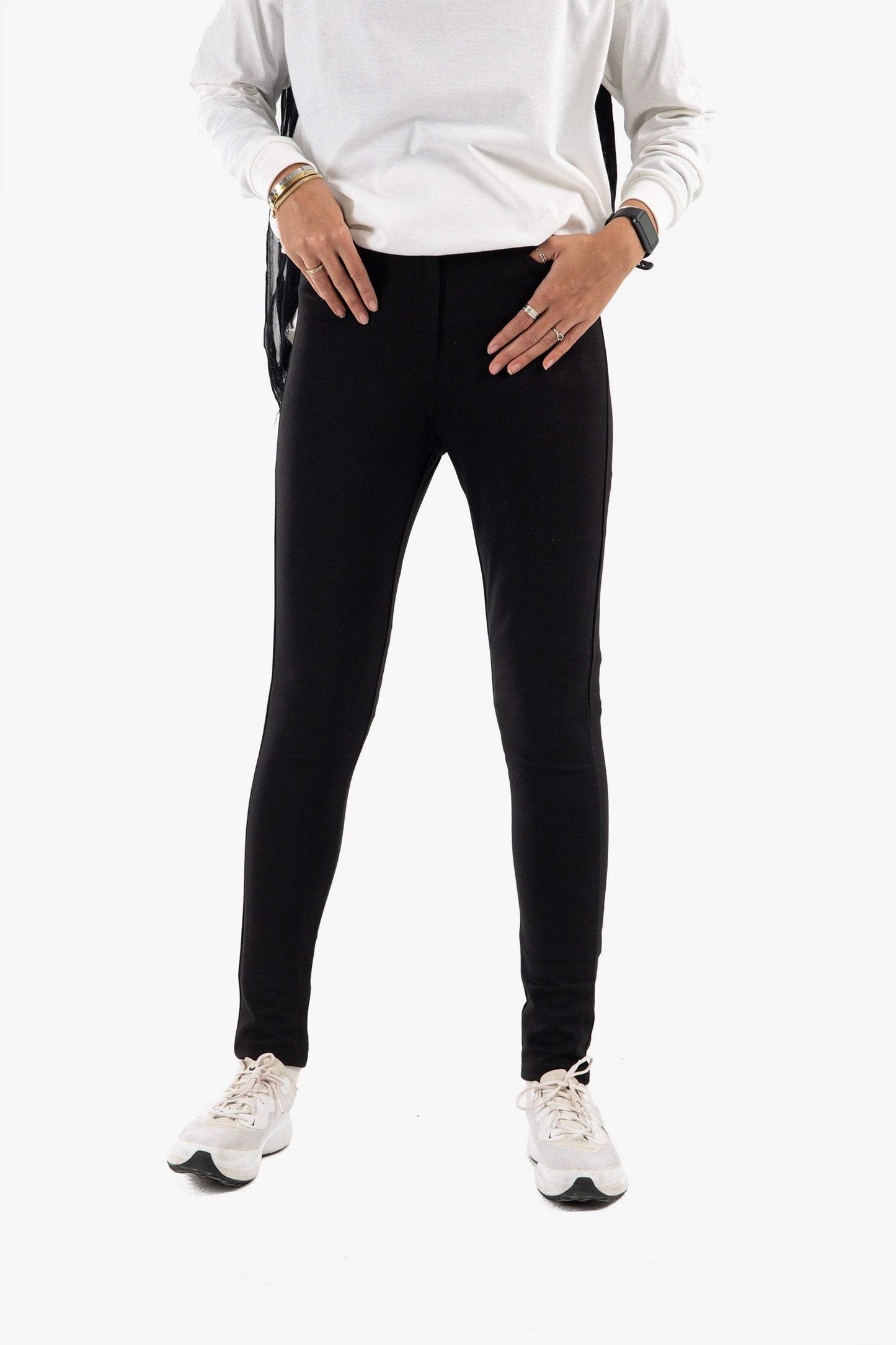 Button & Zipper Closure Leggings - Carina - ÙƒØ§Ø±ÙŠÙ†Ø§