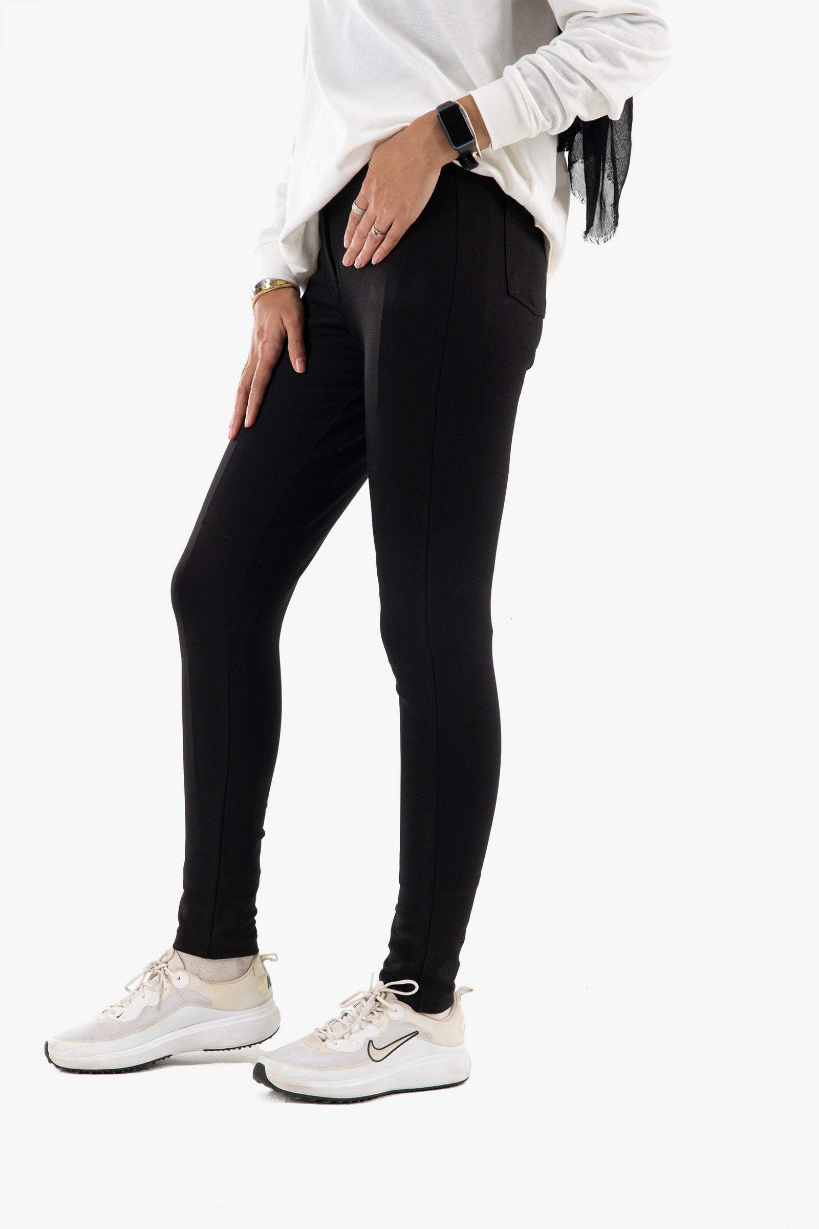 Button & Zipper Closure Leggings - Carina - ÙƒØ§Ø±ÙŠÙ†Ø§