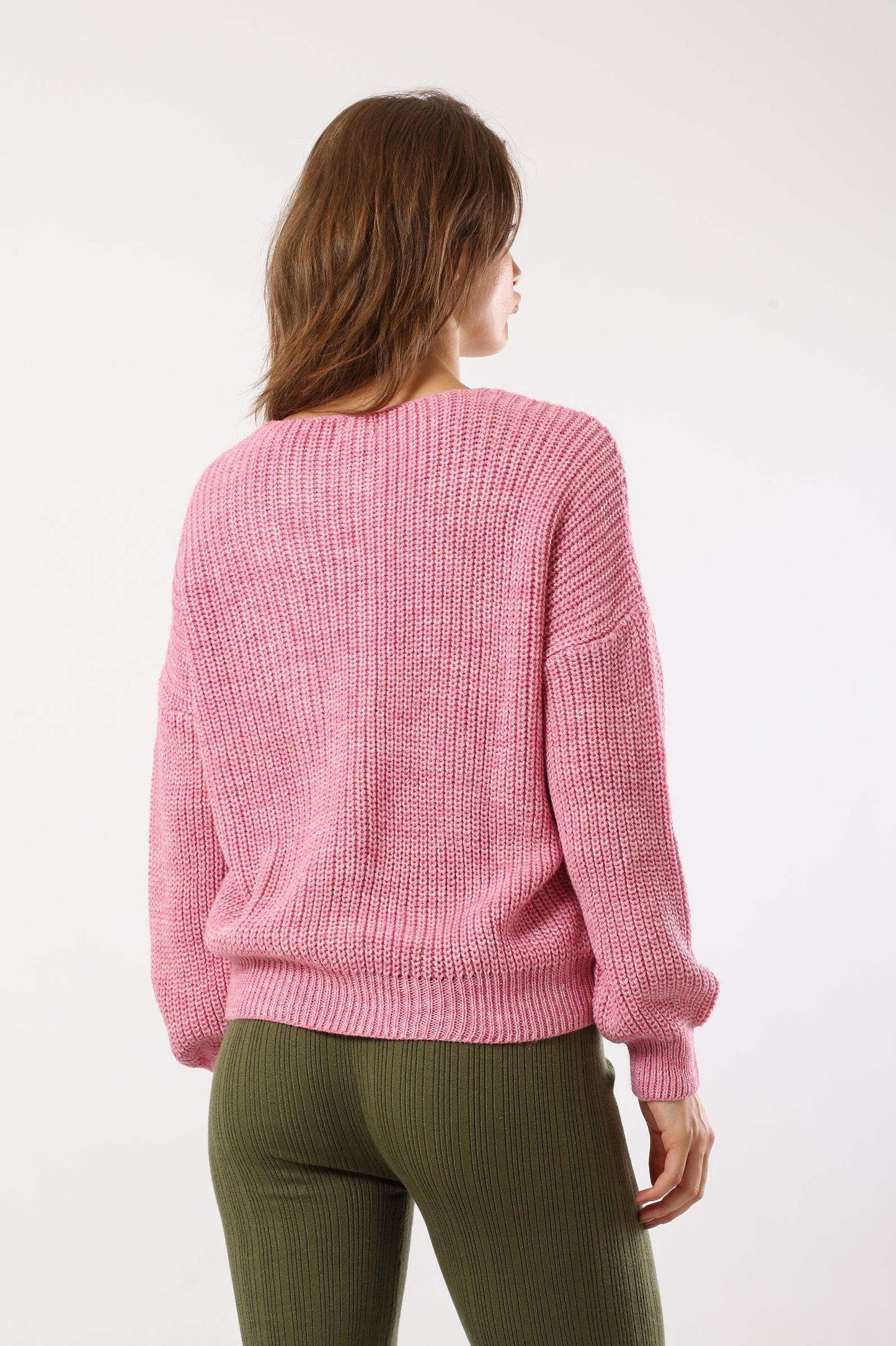 Button Closure Knitted Cardigan - Carina - ÙƒØ§Ø±ÙŠÙ†Ø§