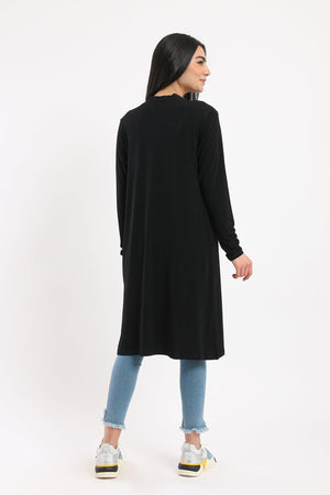 Button Closure Long Cardigan - Clue-wear