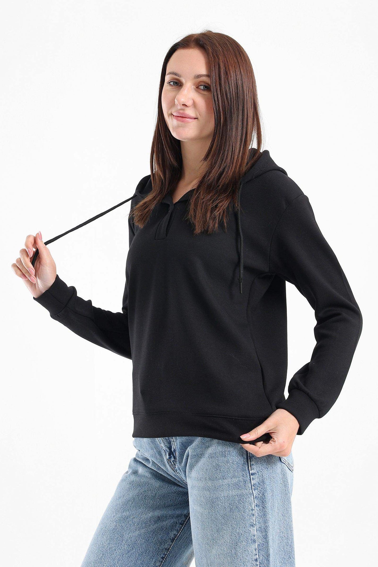 Button Closure Lounge Sweatshirt - Carina - ÙƒØ§Ø±ÙŠÙ†Ø§