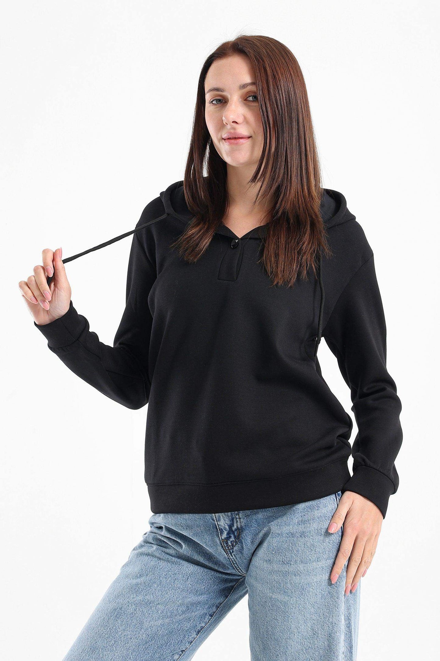 Button Closure Lounge Sweatshirt - Carina - ÙƒØ§Ø±ÙŠÙ†Ø§