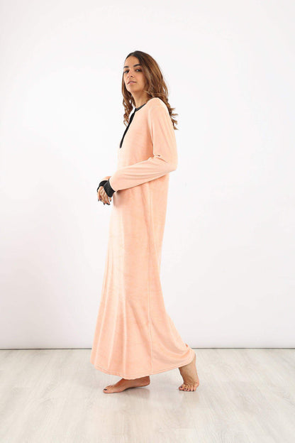 Button Closure Maxi Nightgown - Carina - ÙƒØ§Ø±ÙŠÙ†Ø§