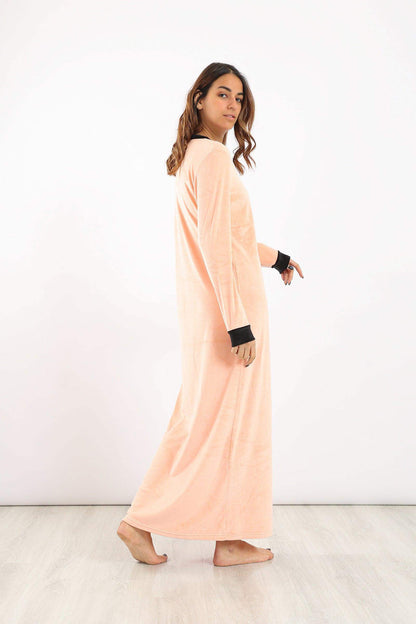 Button Closure Maxi Nightgown - Carina - ÙƒØ§Ø±ÙŠÙ†Ø§