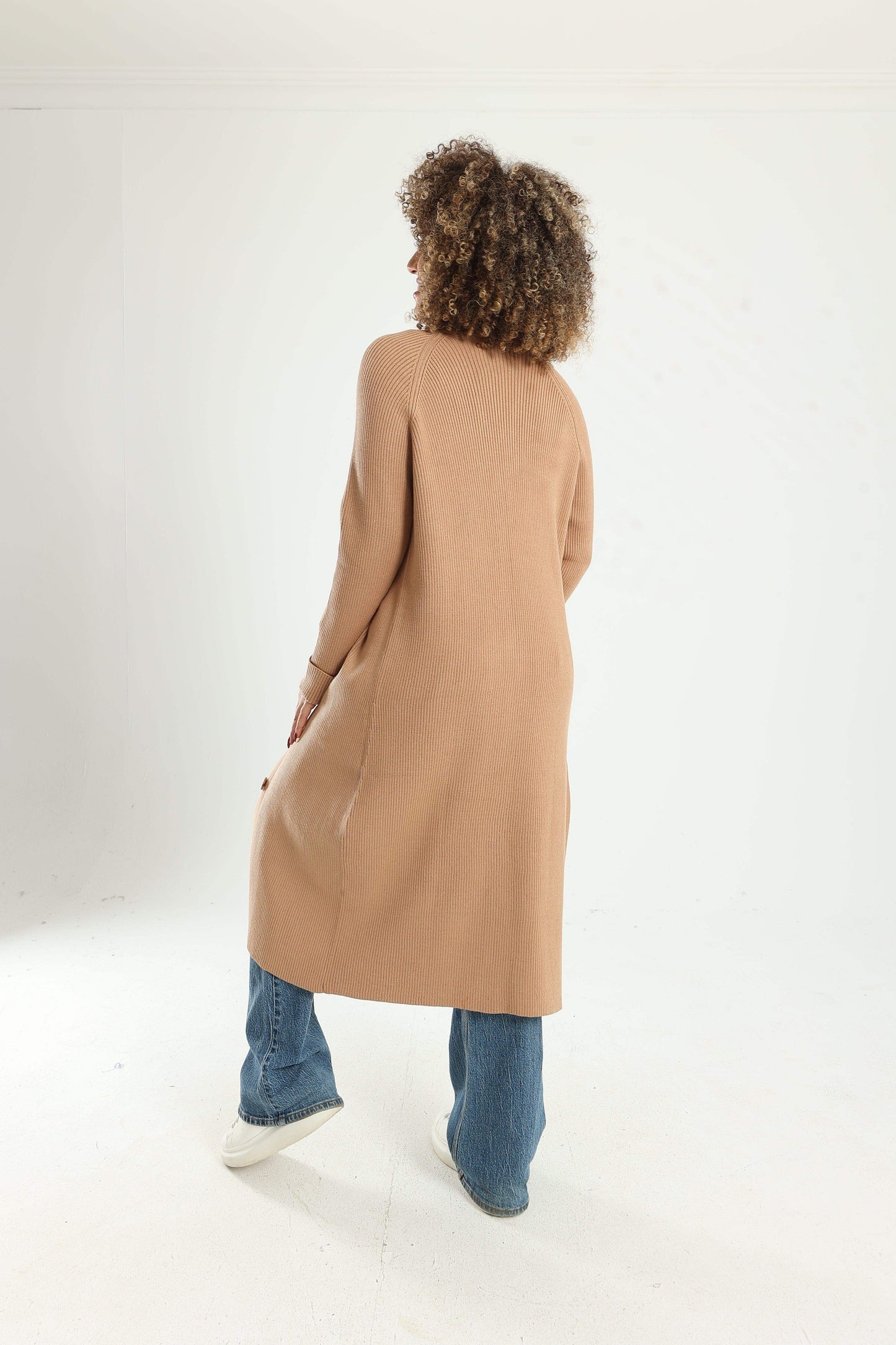 Button Closure Midi Cardigan - Carina - ÙƒØ§Ø±ÙŠÙ†Ø§