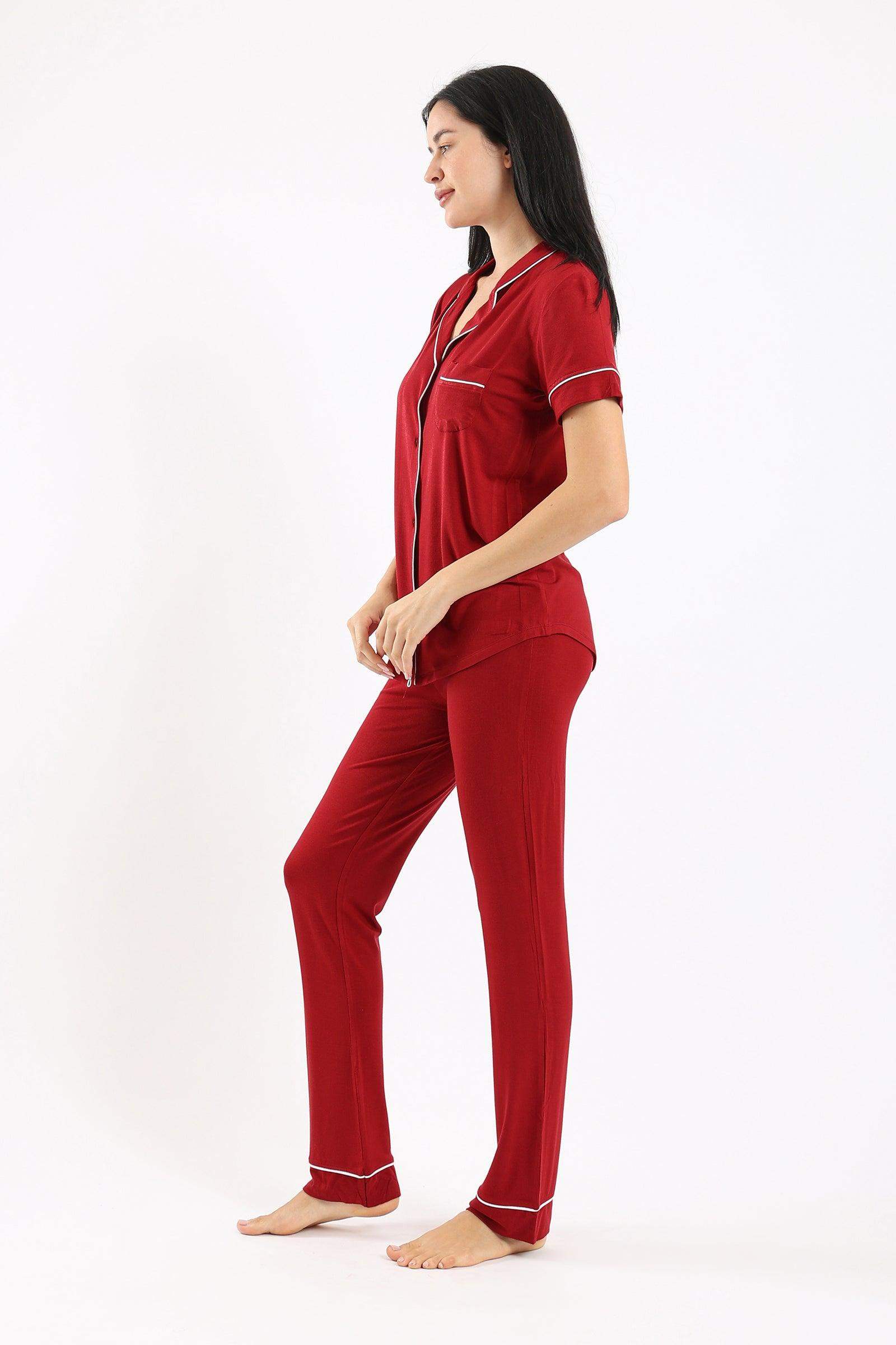 Button Fastenings Pyjama Set - Carina - ÙƒØ§Ø±ÙŠÙ†Ø§