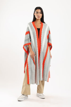 Buttoned Cape Sleeves Poncho - Clue Wear