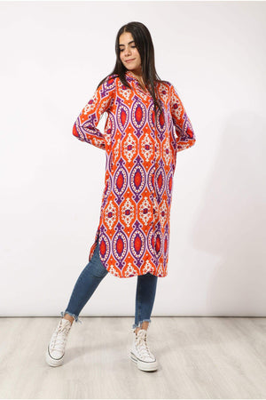 Buttons Down Summer Long Shirt - Carina - ÙƒØ§Ø±ÙŠÙ†Ø§