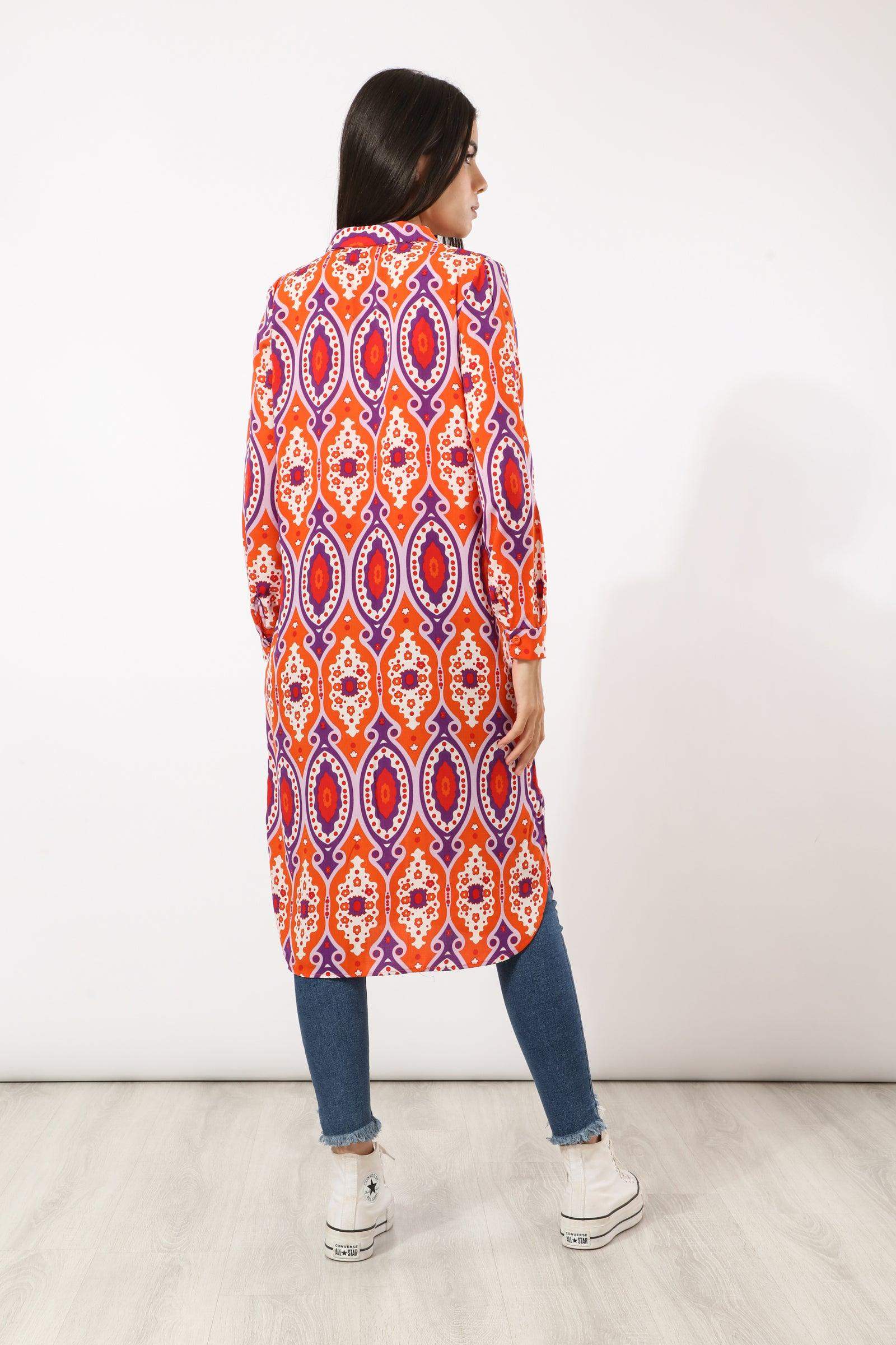 Buttons Down Summer Long Shirt - Carina - ÙƒØ§Ø±ÙŠÙ†Ø§