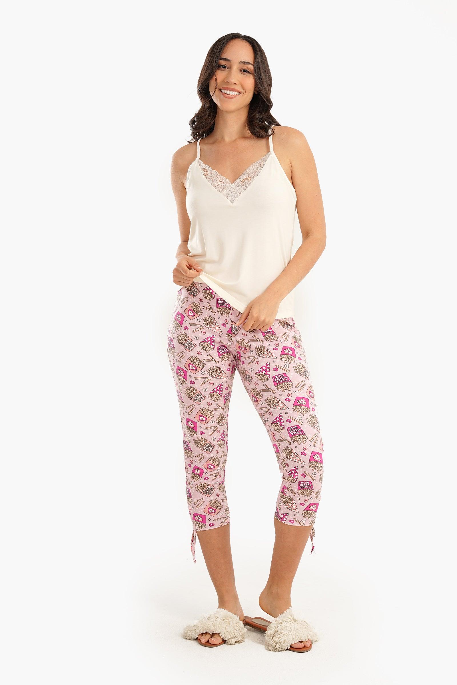 Capri Length Pyjama Pants - Carina - ÙƒØ§Ø±ÙŠÙ†Ø§