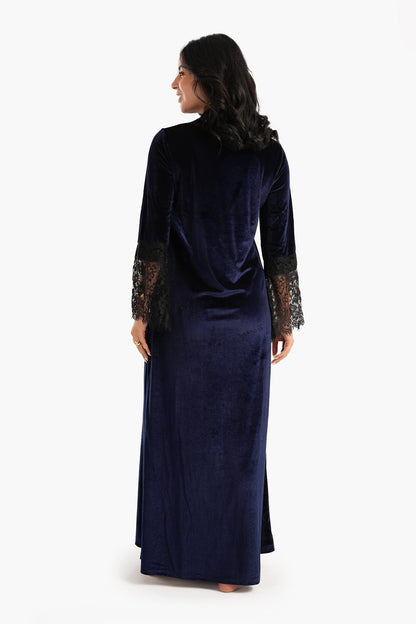 Velvet & Lace Maxi Nightgown