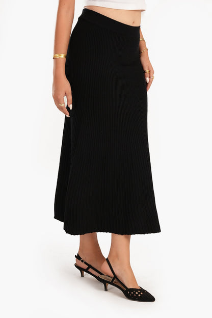 Black Pleated Skirt