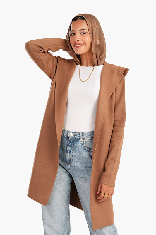 Shawl Collar Coat - Camel