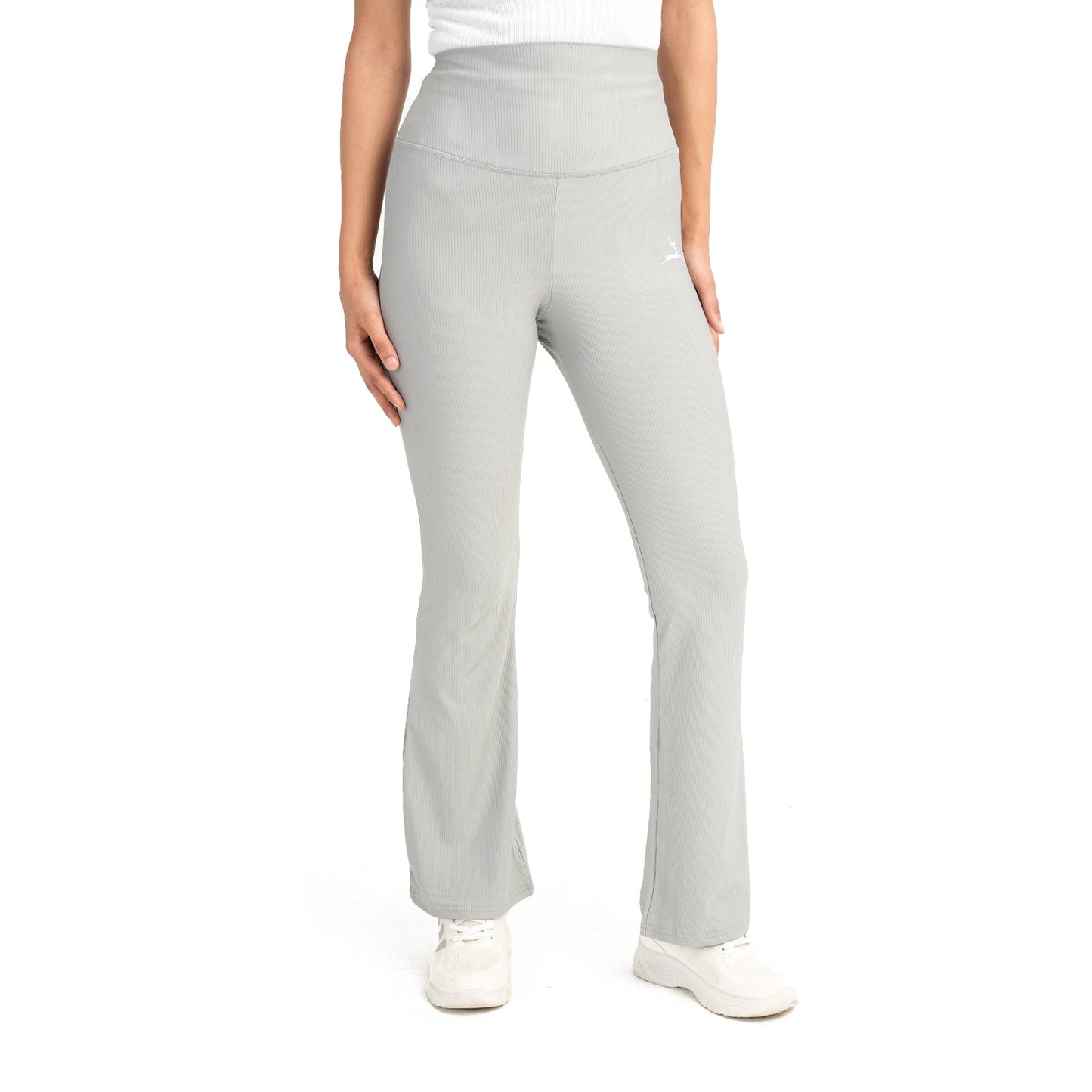 High Waist Ribbed Flare  Pants