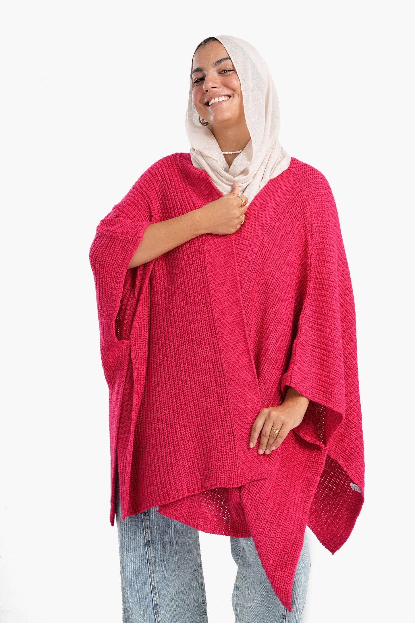 Knitted Wool Poncho