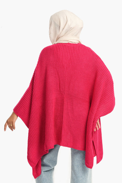 Knitted Wool Poncho