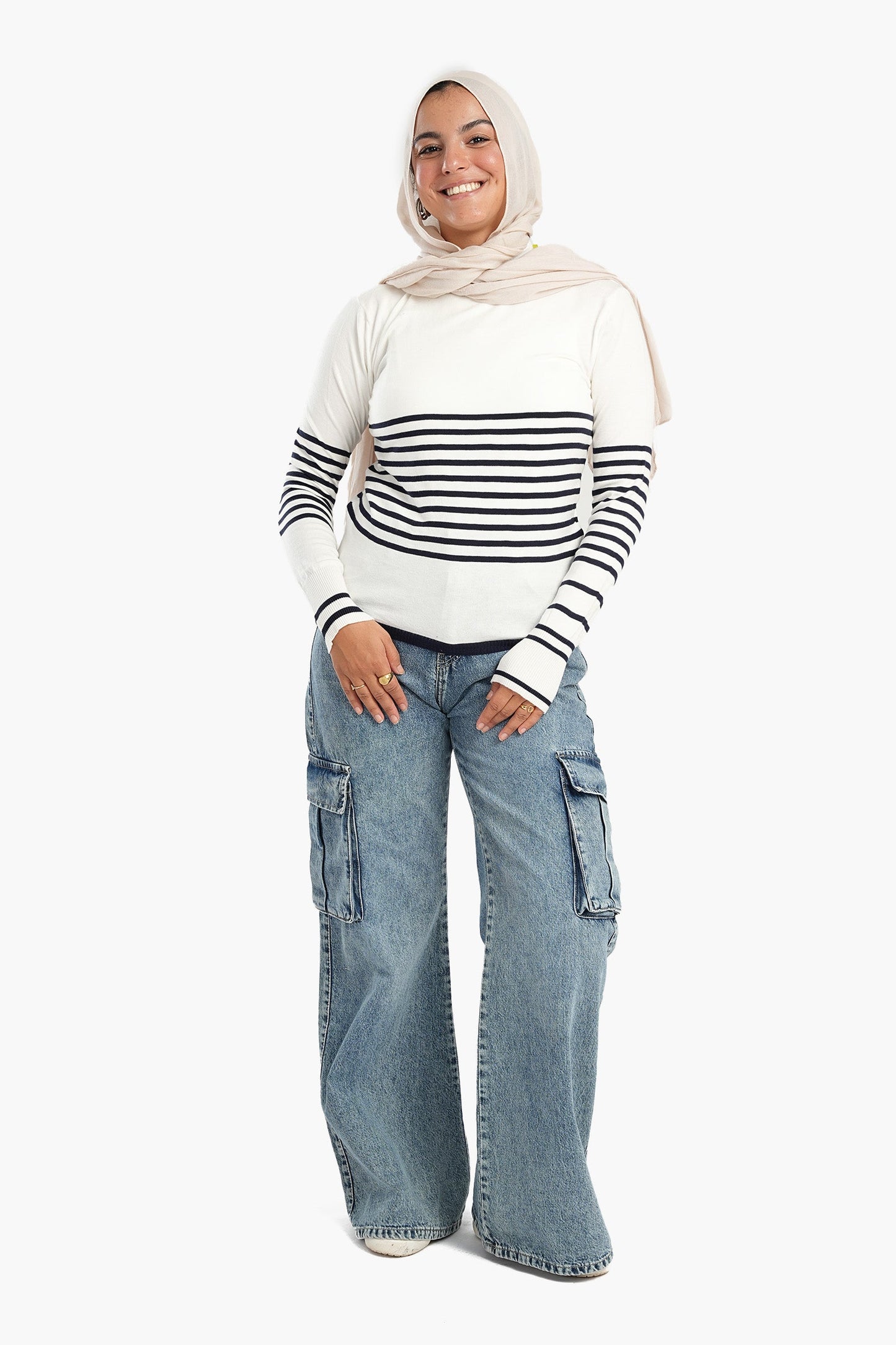 Wool Pullover with Stripes