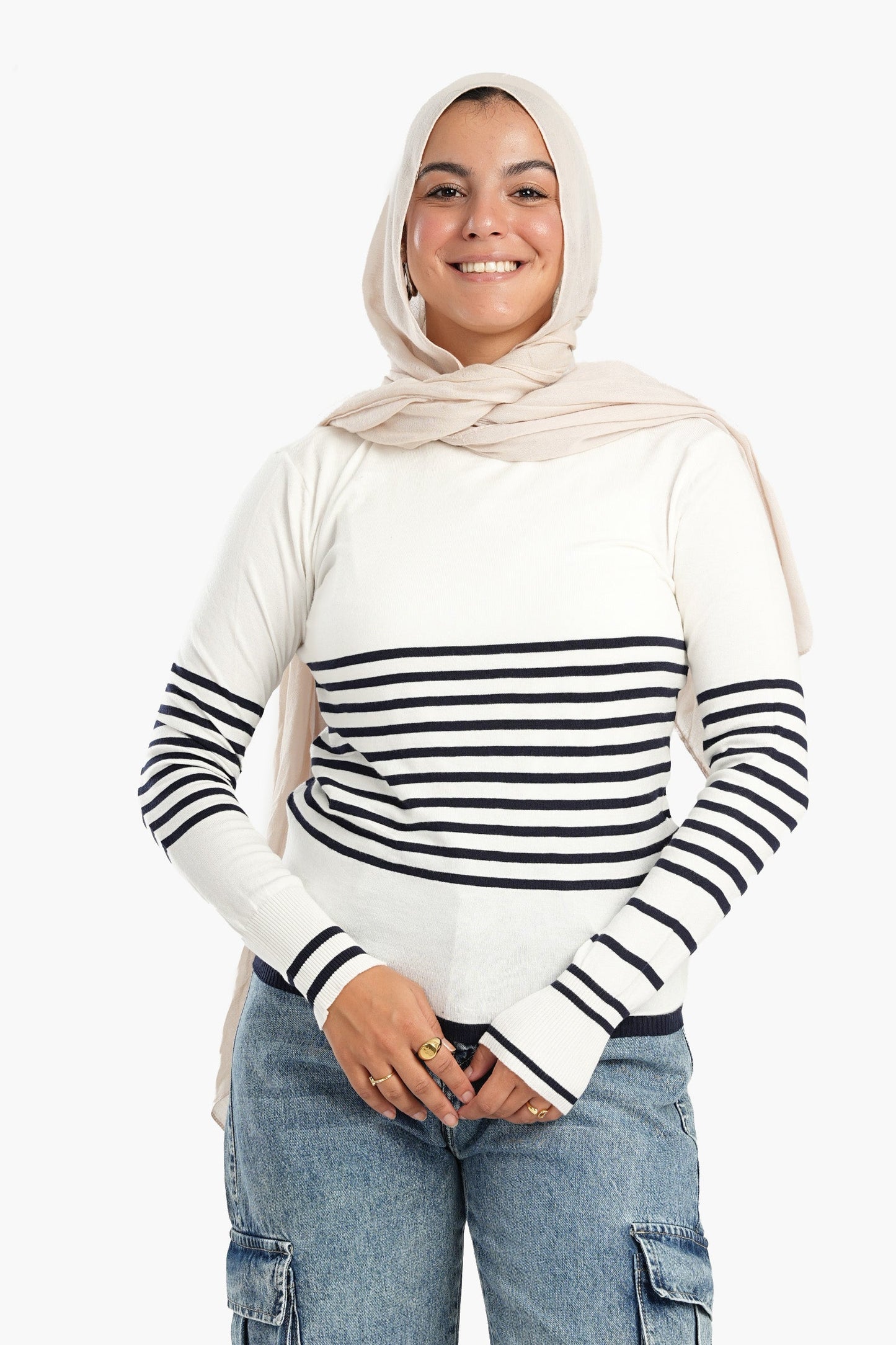 Wool Pullover with Stripes