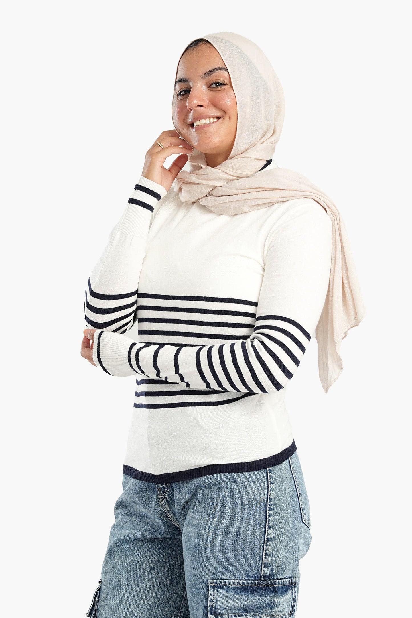 Wool Pullover with Stripes