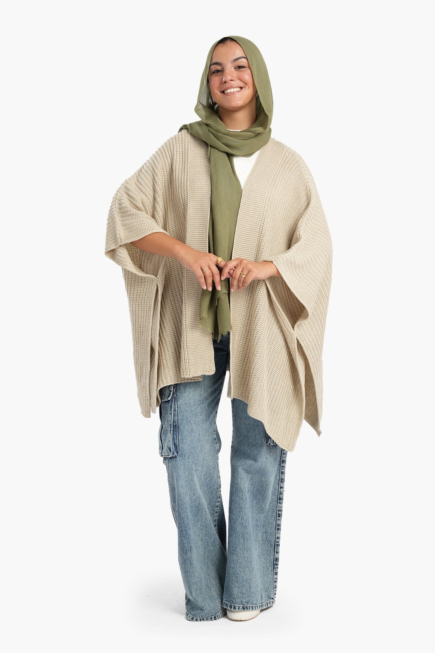 Knitted Wool Poncho