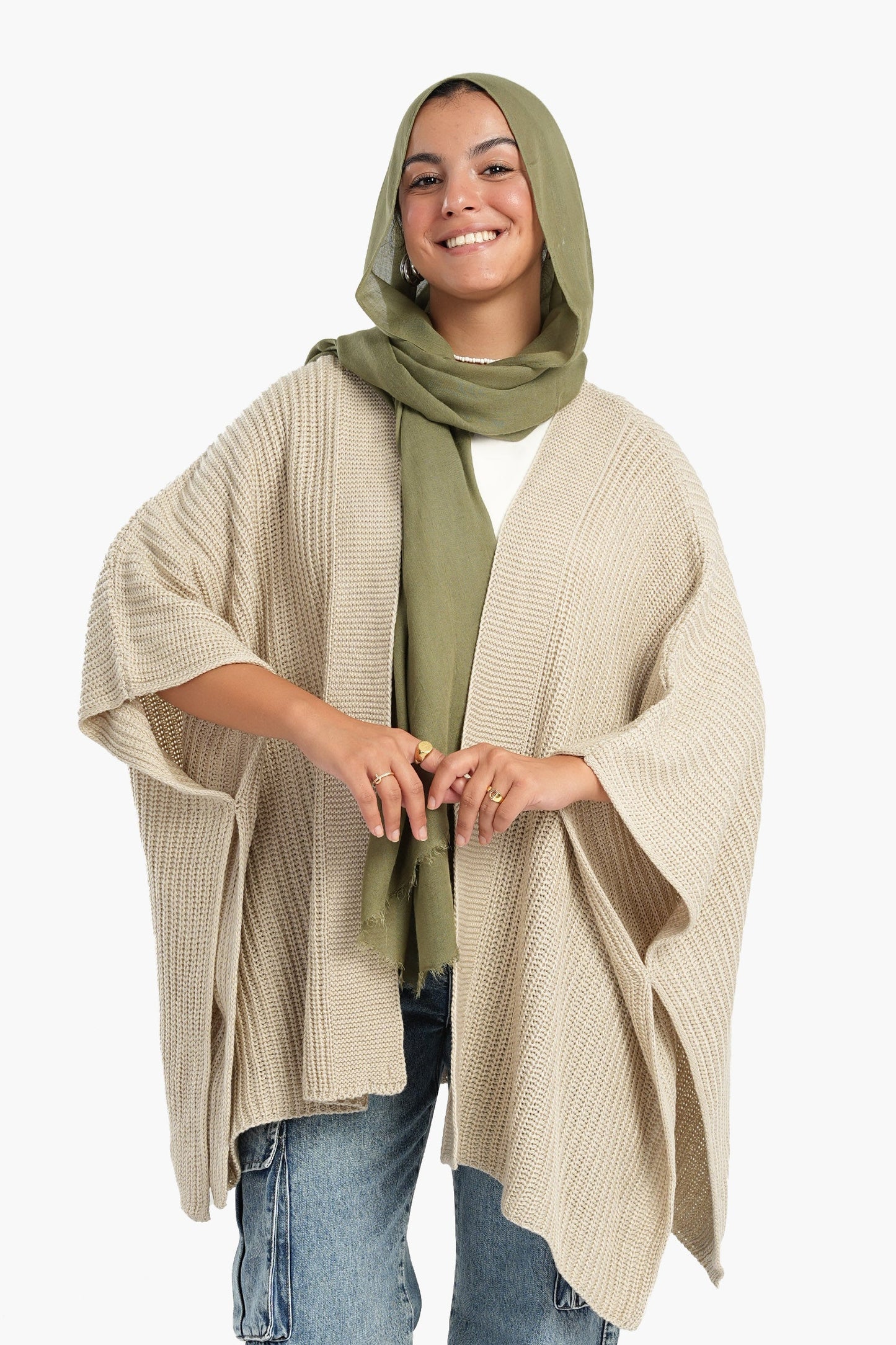 Knitted Wool Poncho