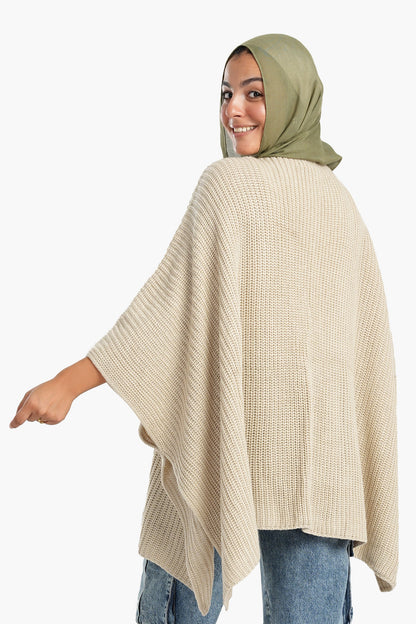 Knitted Wool Poncho