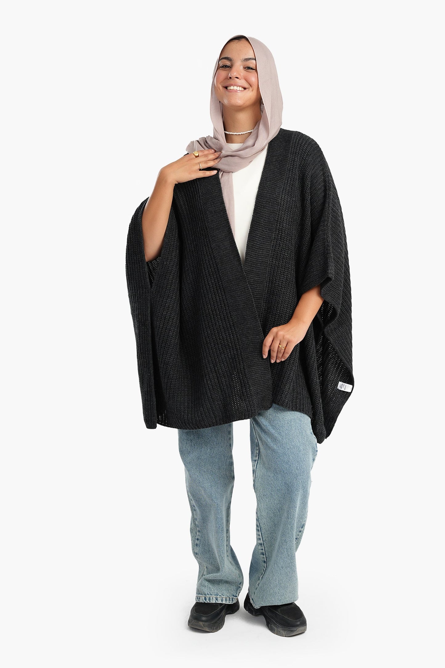 Knitted Wool Poncho