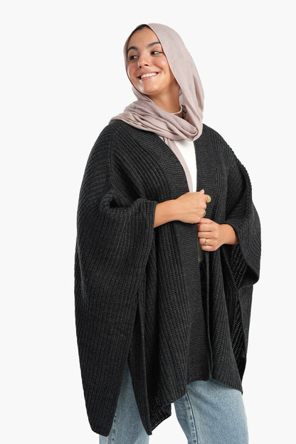 Knitted Wool Poncho