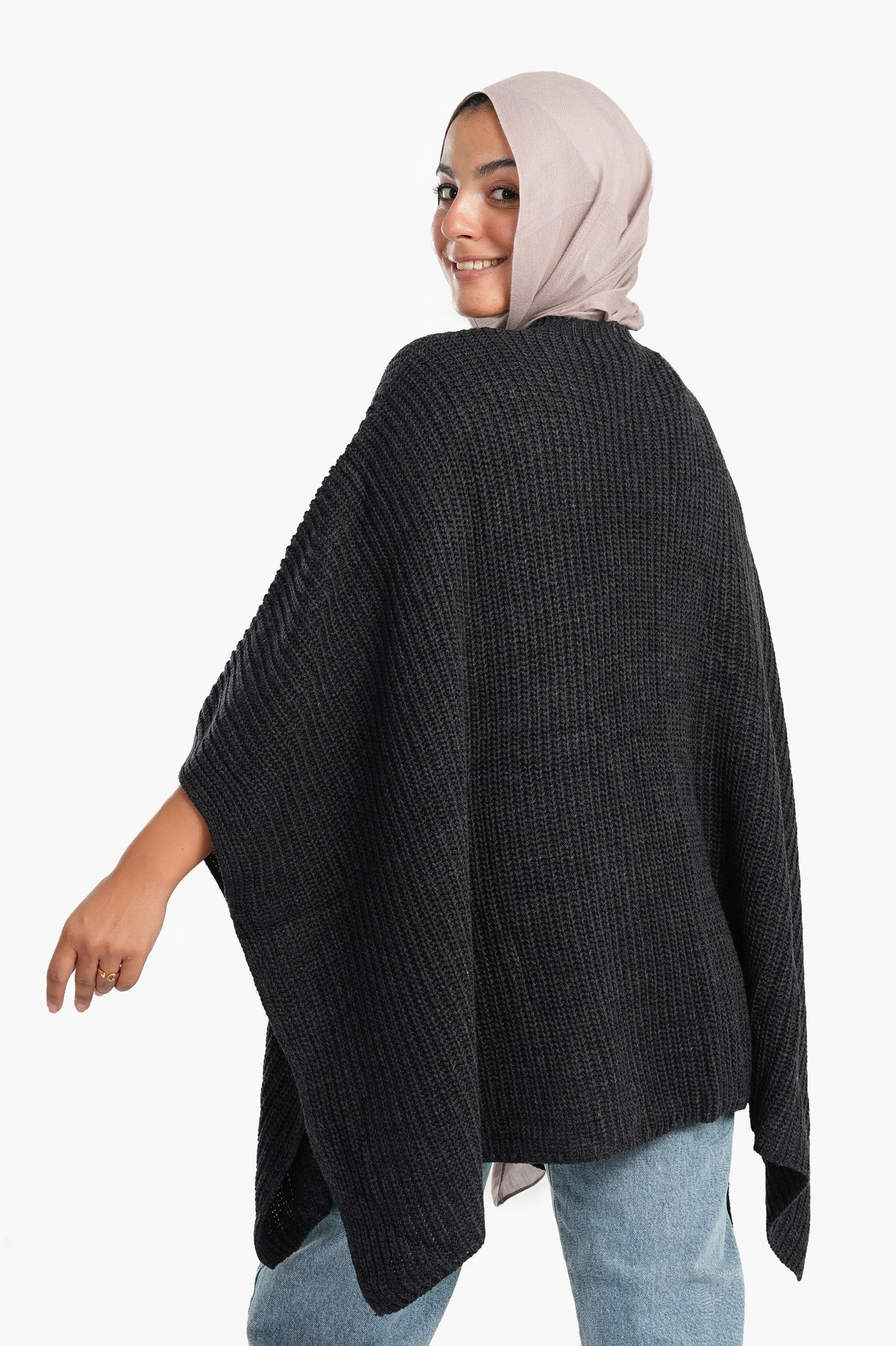 Knitted Wool Poncho