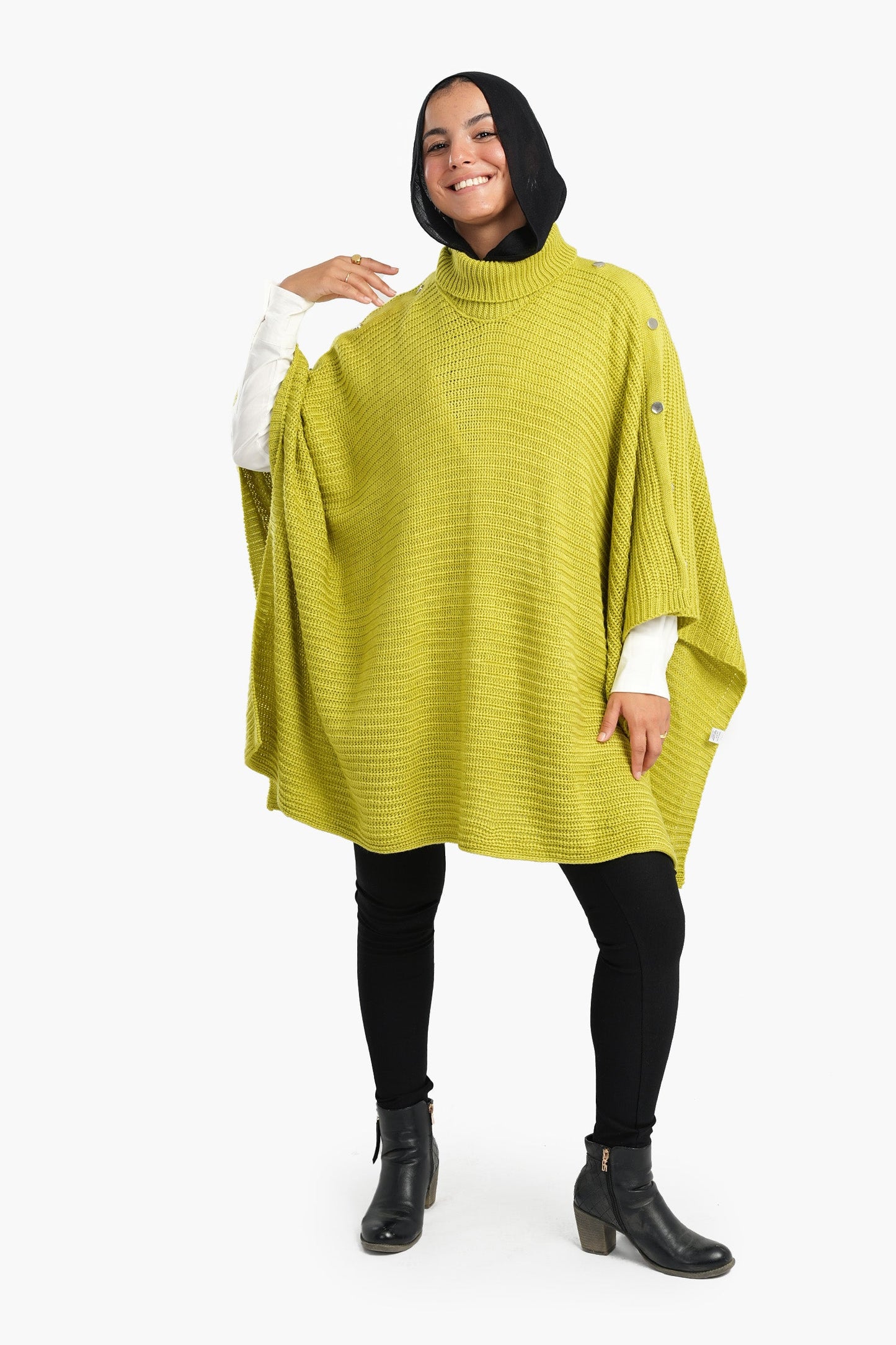 Poncho with Shoulder Buttons