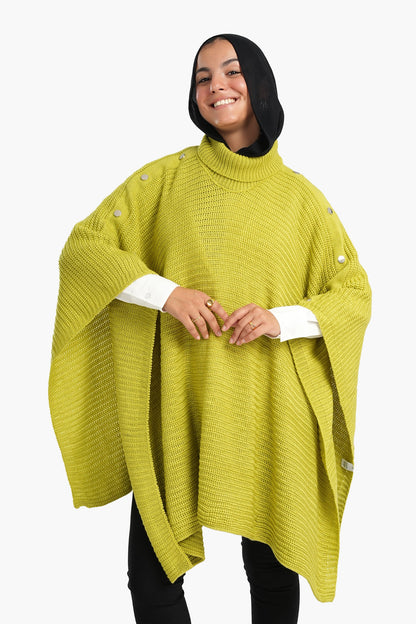 Poncho with Shoulder Buttons