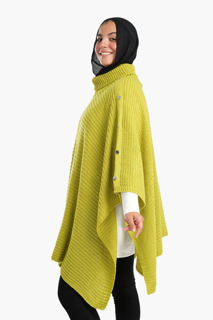 Poncho with Shoulder Buttons