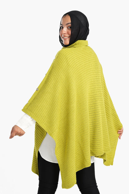 Poncho with Shoulder Buttons