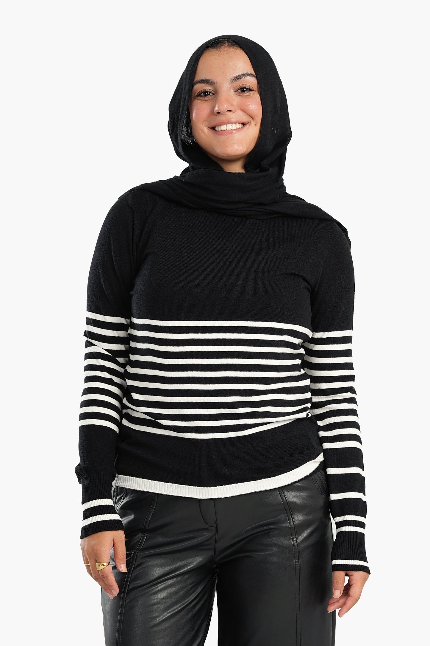 Wool Pullover with Stripes