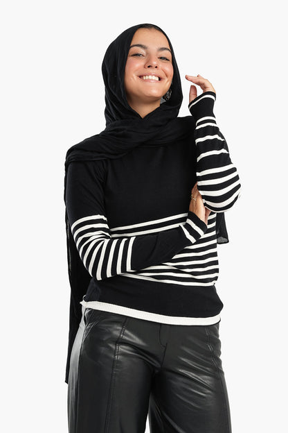 Wool Pullover with Stripes