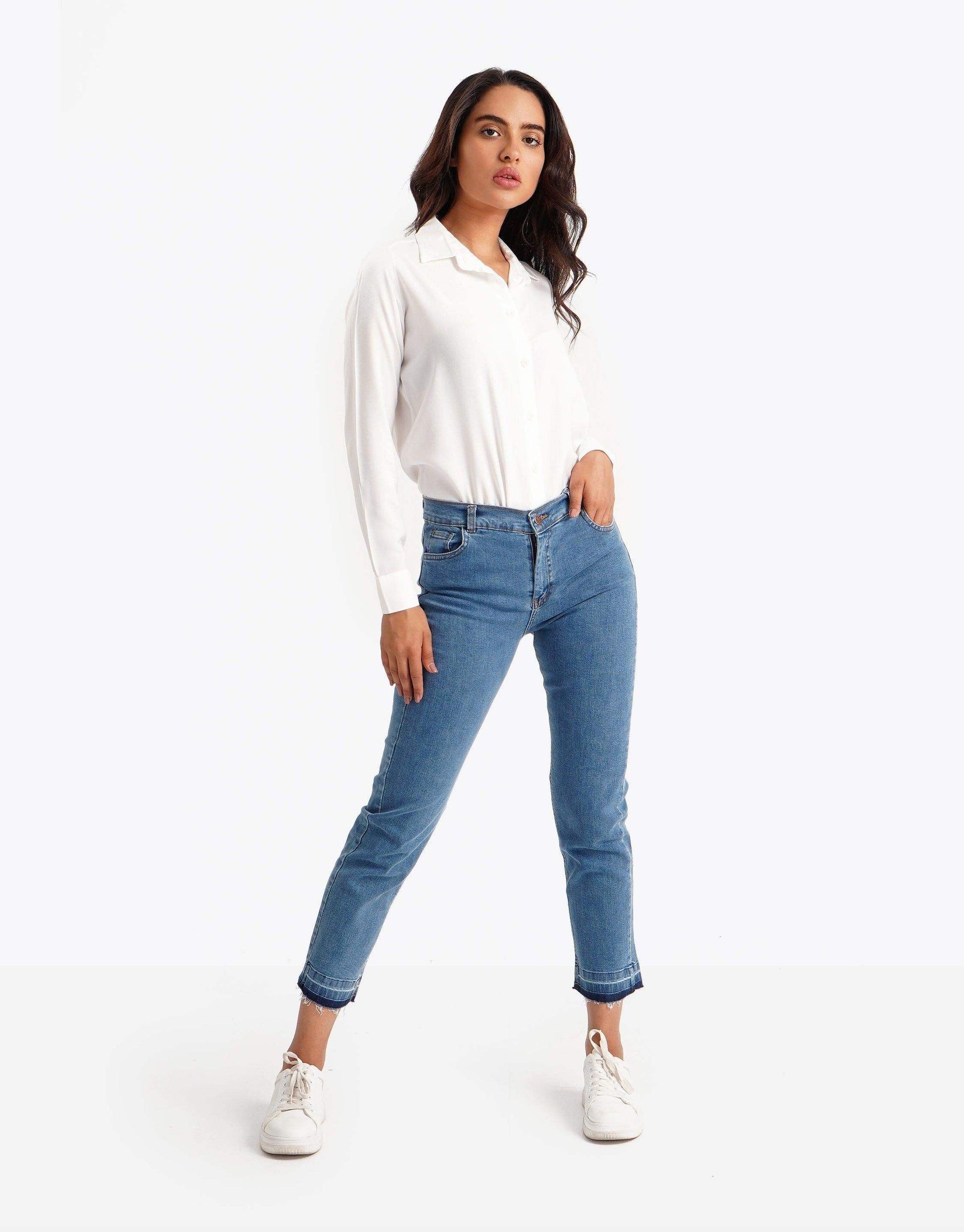 Casual regular waist Jeans pants - Carina - ÙƒØ§Ø±ÙŠÙ†Ø§