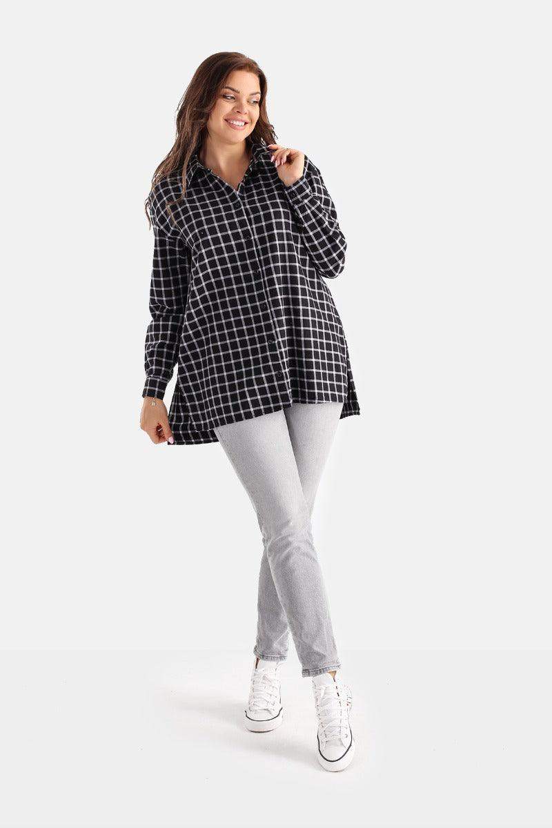 Checks Wool Shirt - Carina - ÙƒØ§Ø±ÙŠÙ†Ø§