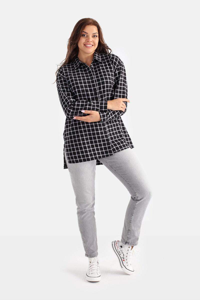 Checks Wool Shirt - Carina - ÙƒØ§Ø±ÙŠÙ†Ø§