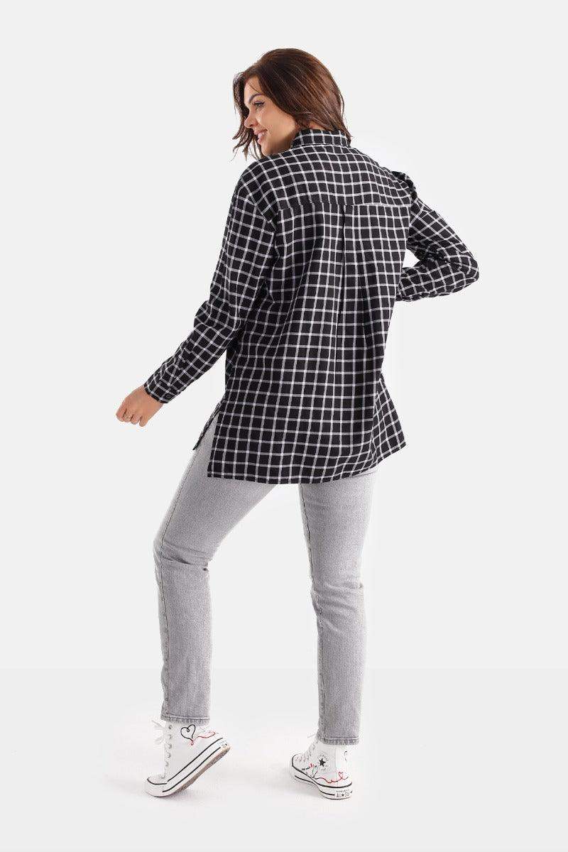 Checks Wool Shirt - Carina - ÙƒØ§Ø±ÙŠÙ†Ø§