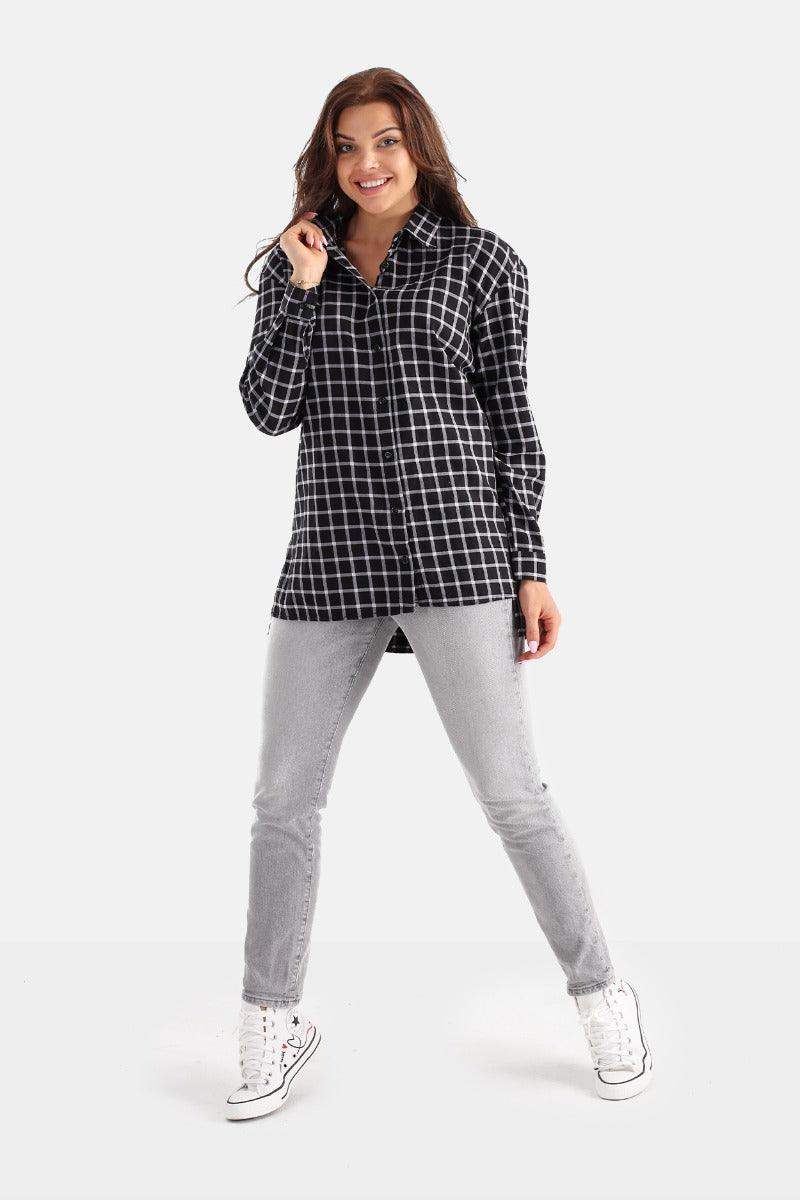 Checks Wool Shirt - Carina - ÙƒØ§Ø±ÙŠÙ†Ø§