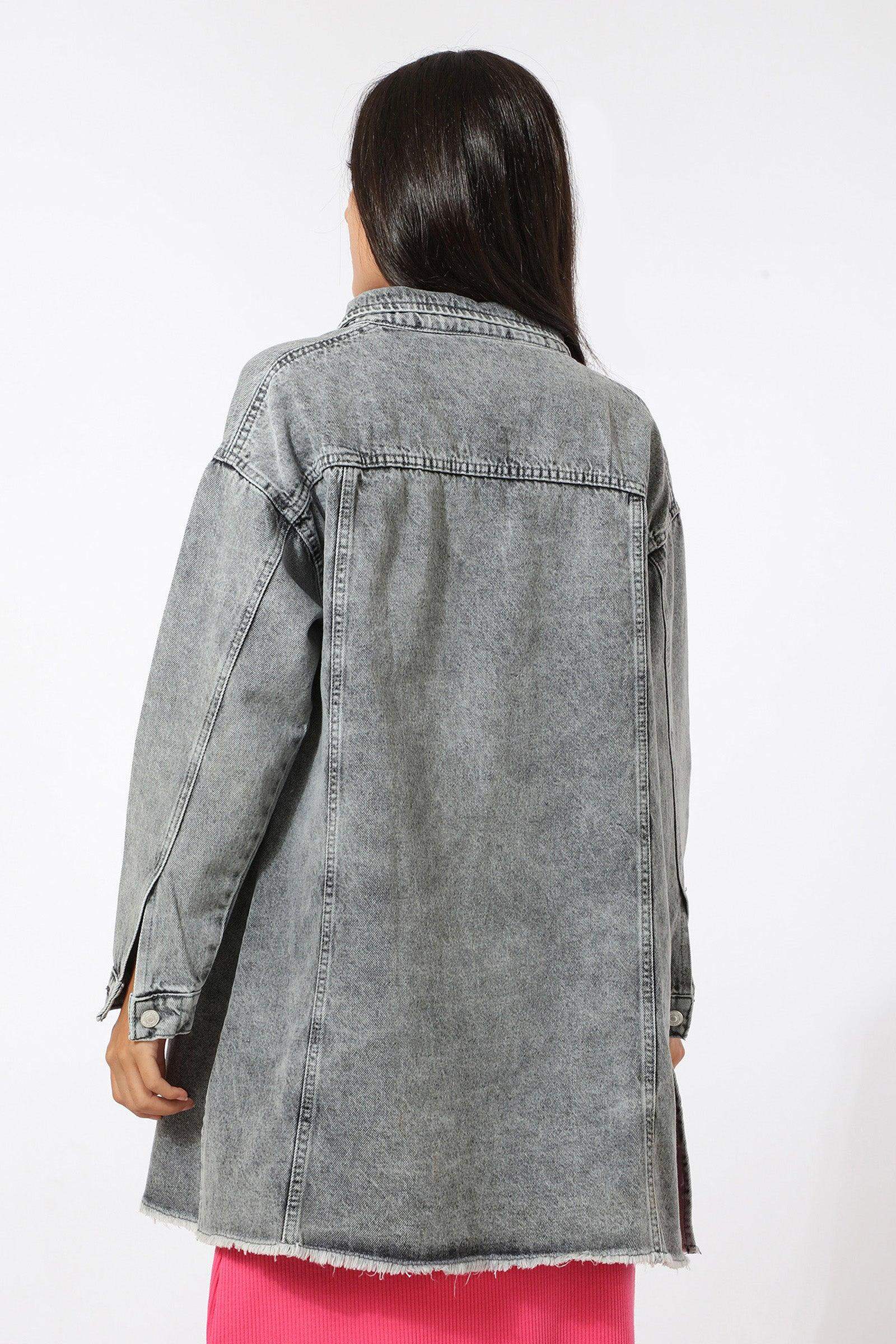 Chest Flap Pocket Denim Jacket - Carina - ÙƒØ§Ø±ÙŠÙ†Ø§