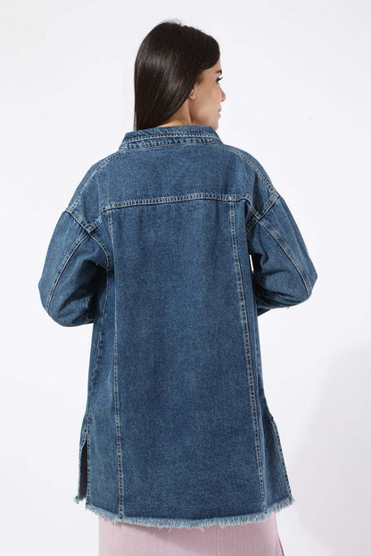 Chest Flap Pocket Denim Jacket - Carina - ÙƒØ§Ø±ÙŠÙ†Ø§