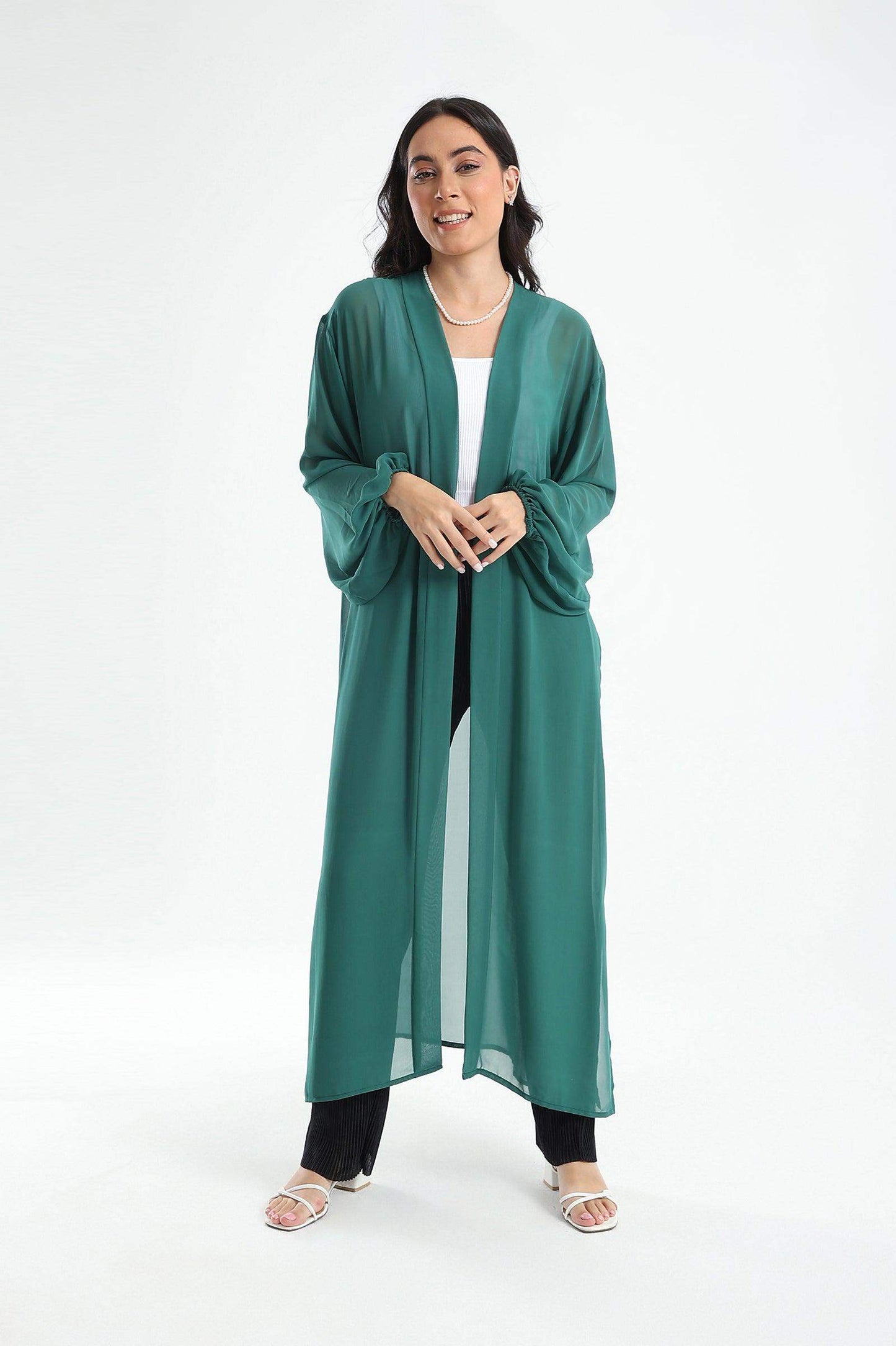 Chiffon Kimono with Side Slits - Carina - ÙƒØ§Ø±ÙŠÙ†Ø§