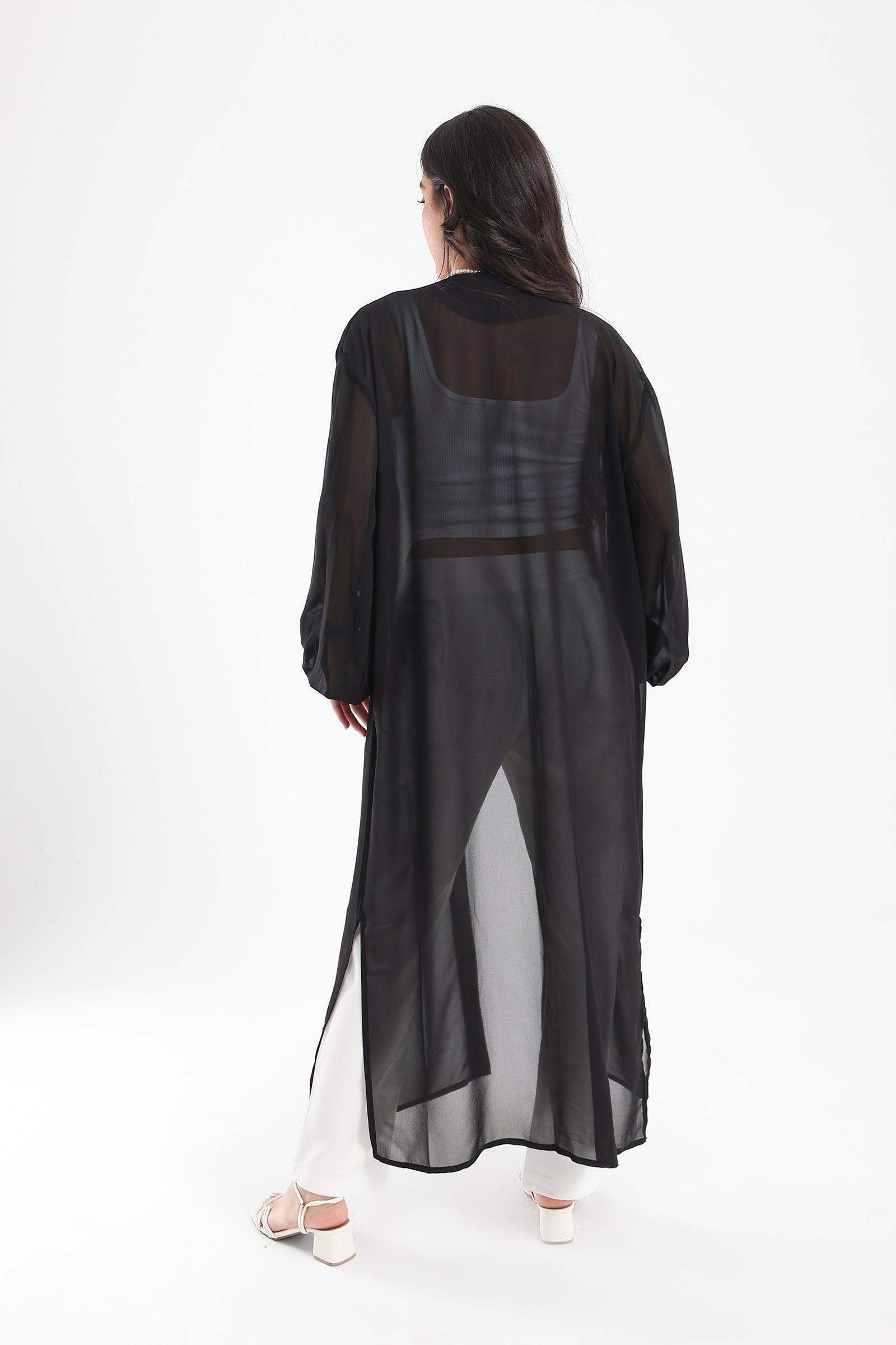 Chiffon Kimono with Side Slits - Carina - ÙƒØ§Ø±ÙŠÙ†Ø§