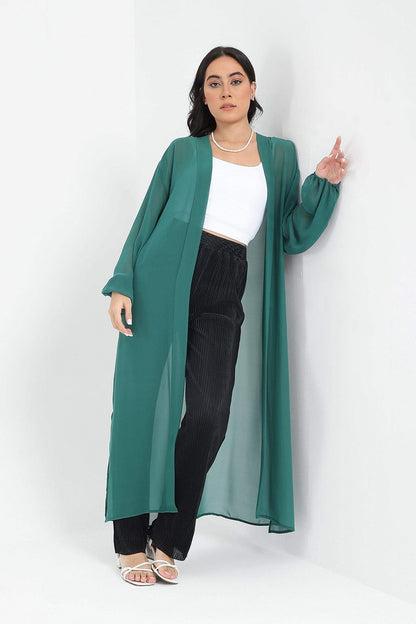 Chiffon Kimono with Side Slits - Carina - ÙƒØ§Ø±ÙŠÙ†Ø§