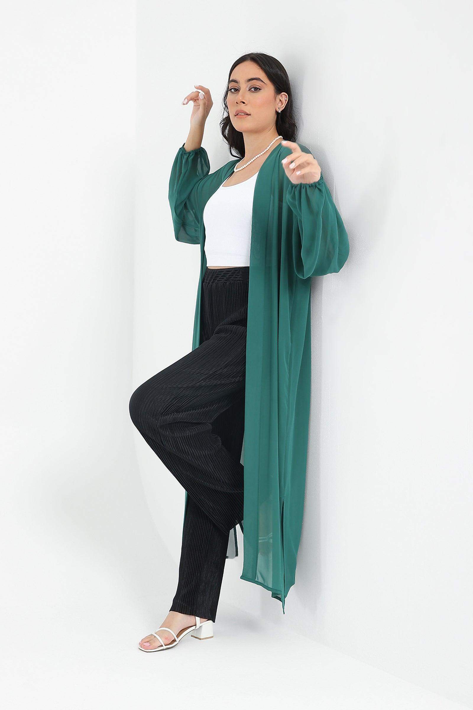 Chiffon Kimono with Side Slits - Carina - ÙƒØ§Ø±ÙŠÙ†Ø§