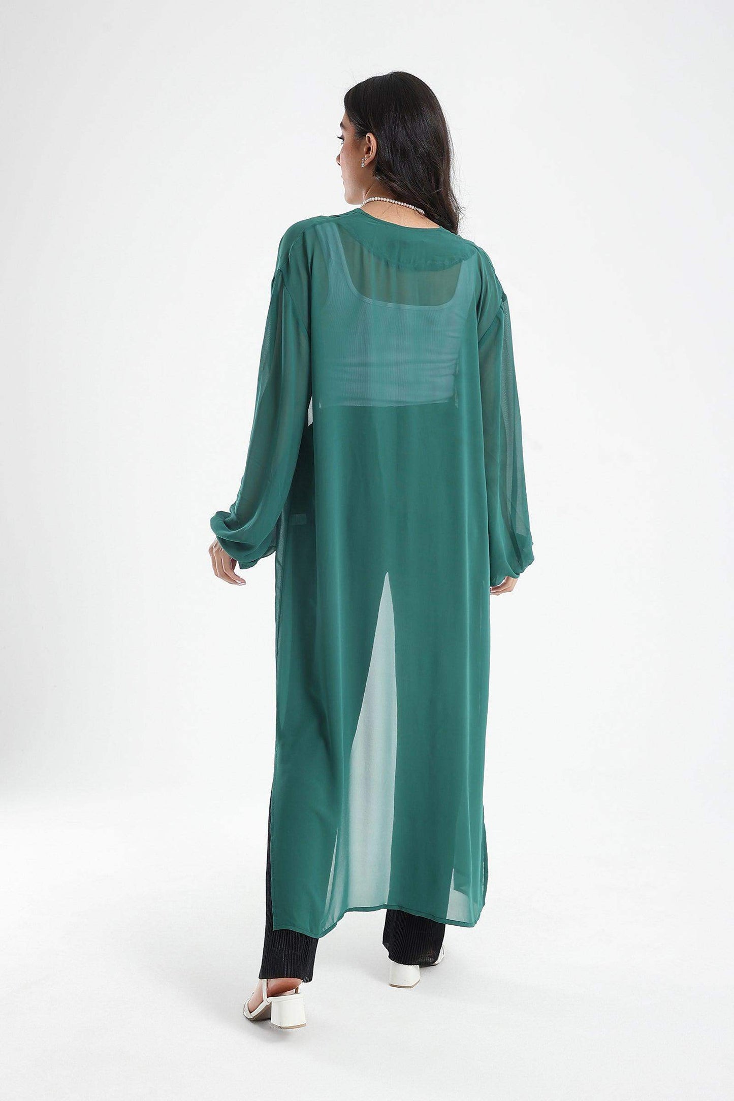 Chiffon Kimono with Side Slits - Carina - ÙƒØ§Ø±ÙŠÙ†Ø§